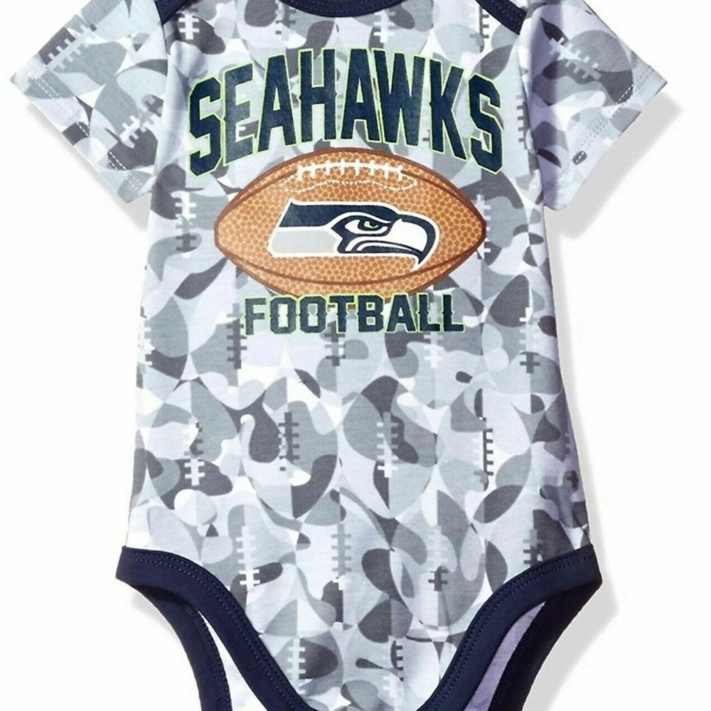 NFL Seahawks Baby Bodysuit - Blue and Gray